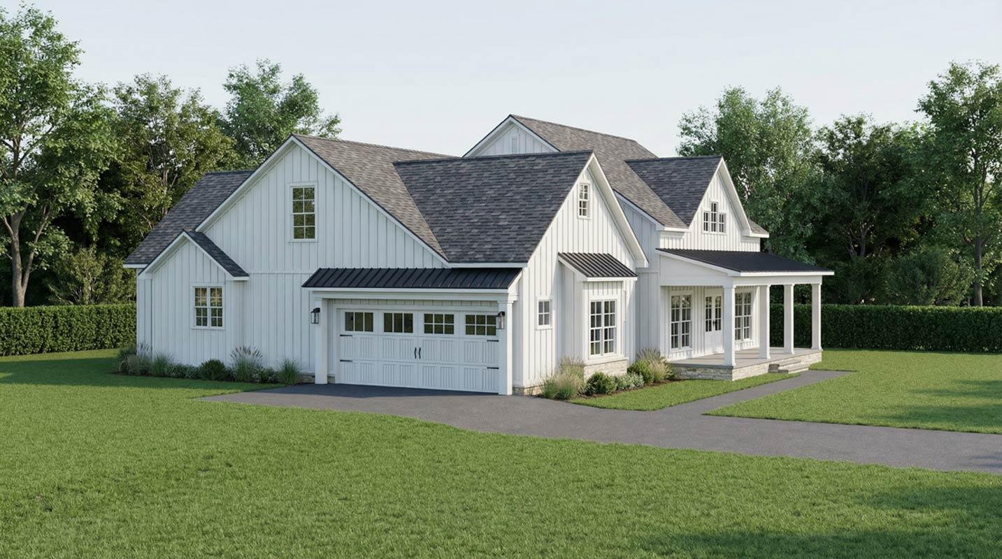 Plan 70954MK: Farmhouse House Plan with 3 Bedrooms and Flexible Bonus Room - Image #8 - Farmhouse, Modern Farmhouse, New American