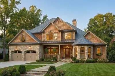 Country House Plan with First-Floor Master and Home Theater