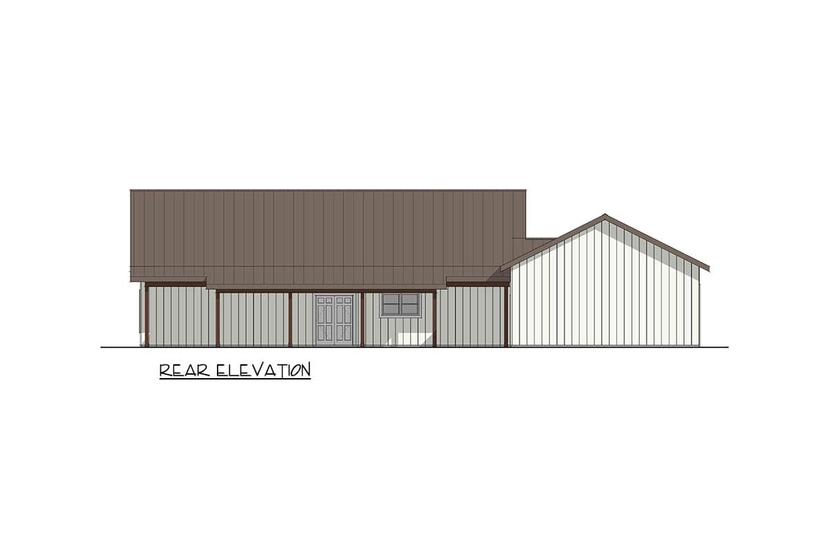 Plan 405110FDC: 3 Bedroom Barndominium Farmhouse House Plan with 3-Car Garage - Image #5 - Barndominium, Farmhouse