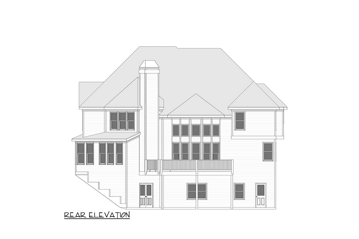 Plan 750032LDG: Elegant Georgian House Plan Featuring Five Bedrooms and Three Car Garage - Image #7 - Georgian, New American, Traditional