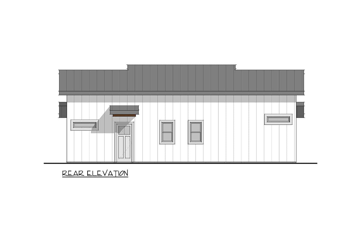 Plan 405112FDC: Modern Two Bedroom Contemporary House Plan with Expansive Front Porch - Image #5 - Contemporary, Modern