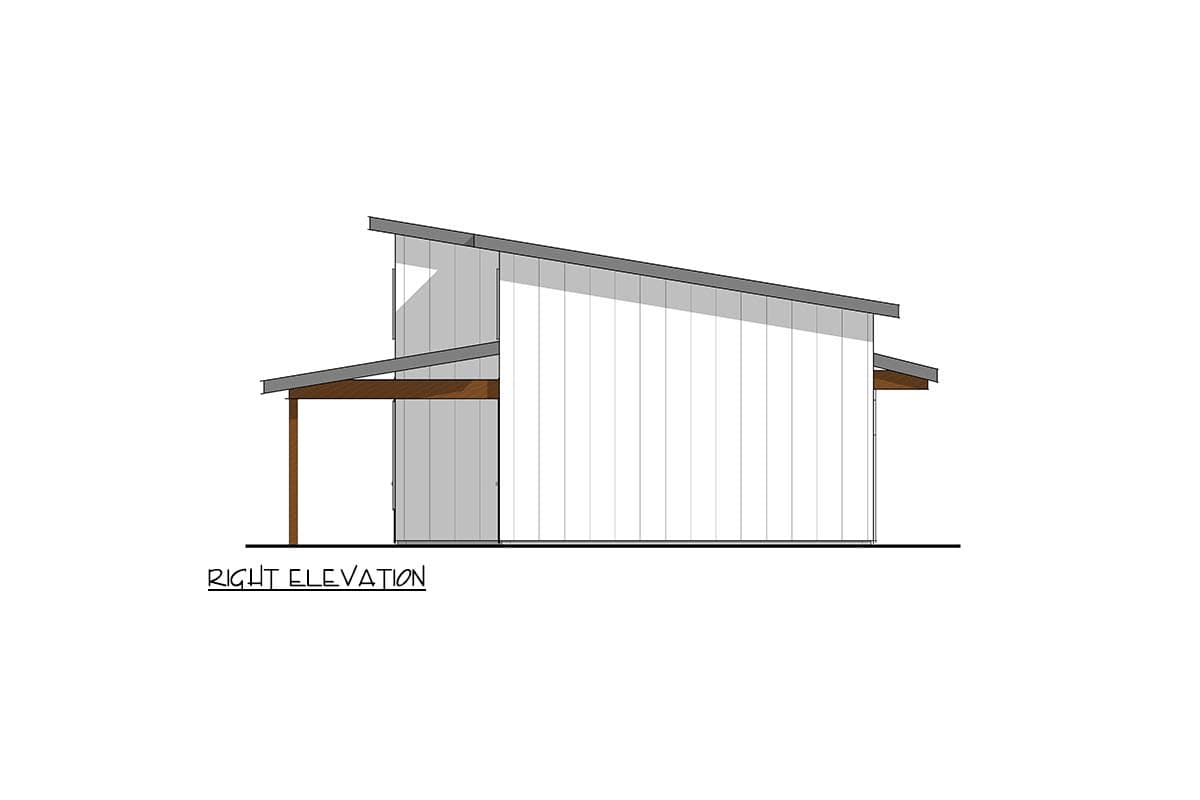 Plan 405112FDC: Modern Two Bedroom Contemporary House Plan with Expansive Front Porch - Image #6 - Contemporary, Modern