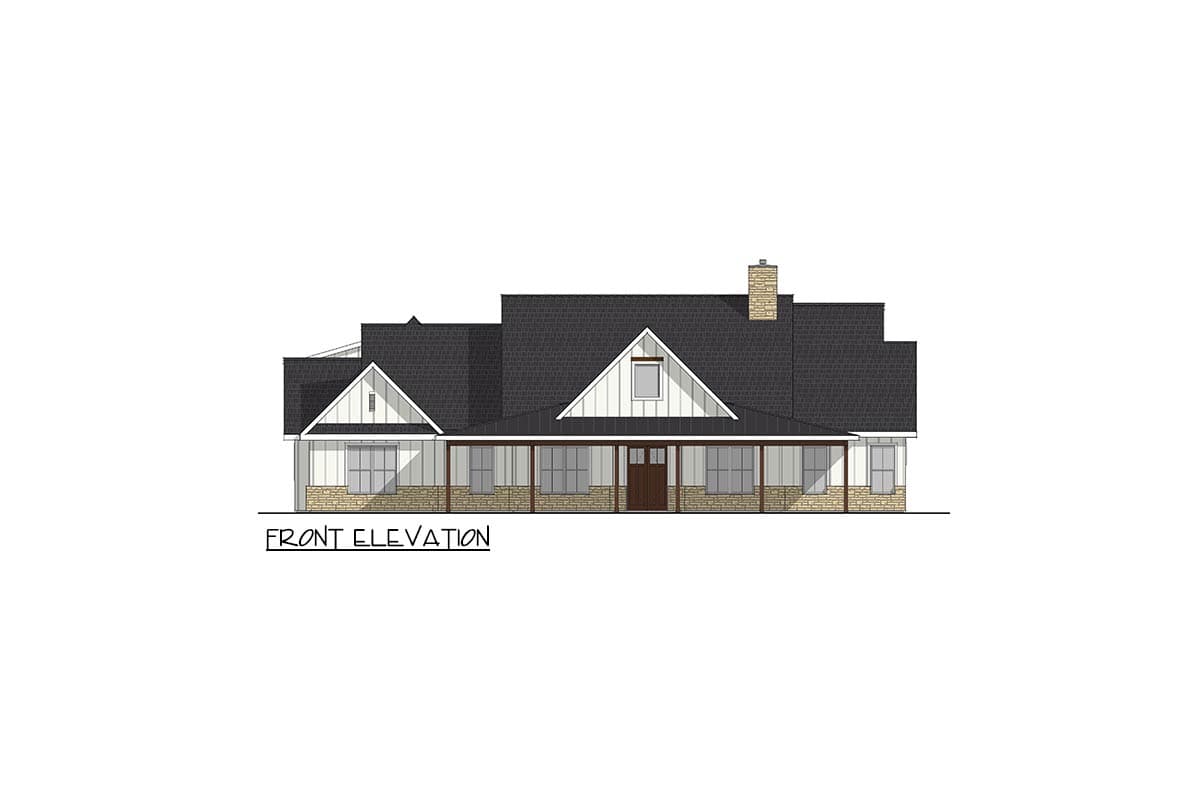 Plan 405113FDC: Spacious New American House Plan with First Floor Master and 3 Car Garage - Image #5 - Modern Farmhouse, New American