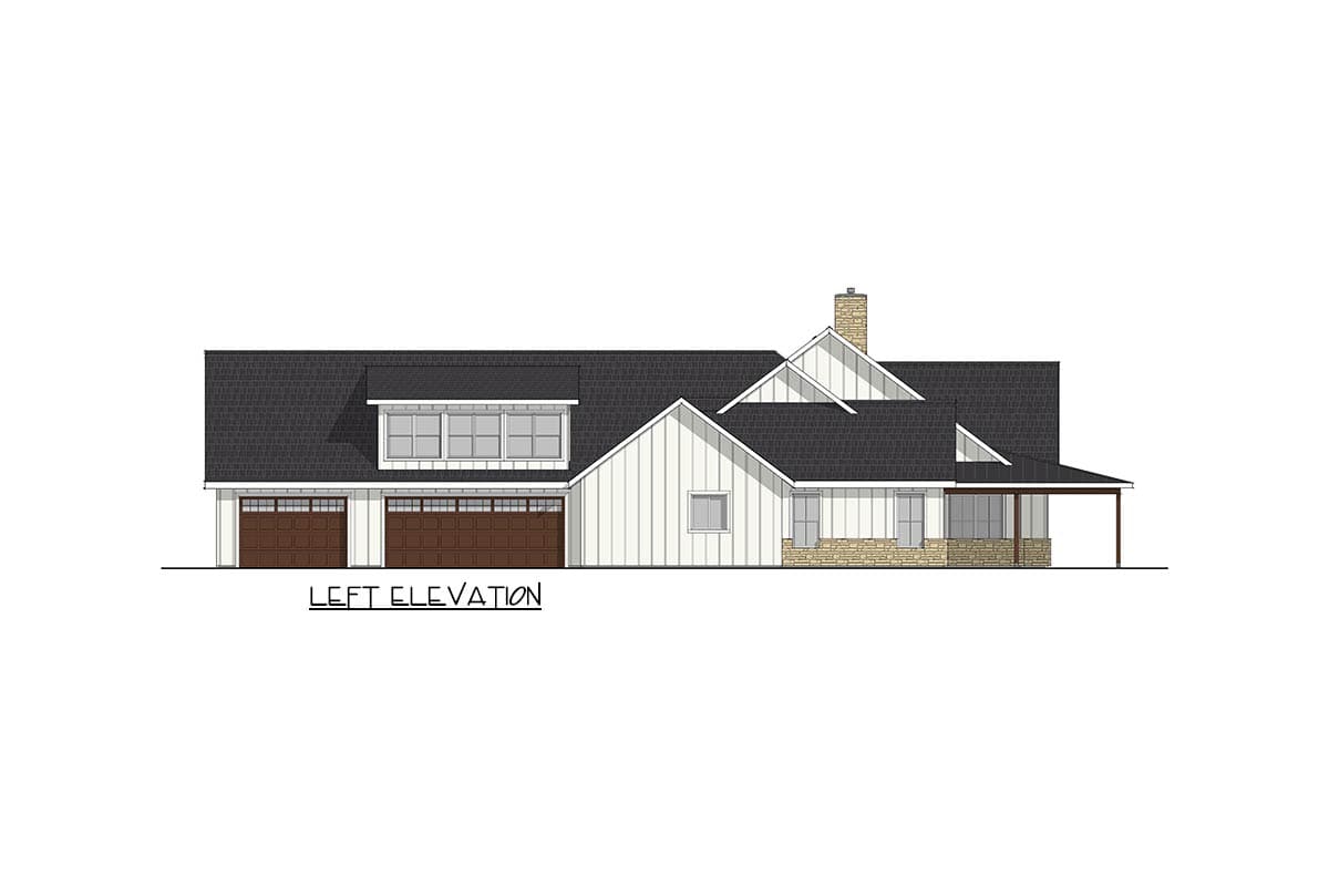 Plan 405113FDC: Spacious New American House Plan with First Floor Master and 3 Car Garage - Image #6 - Modern Farmhouse, New American