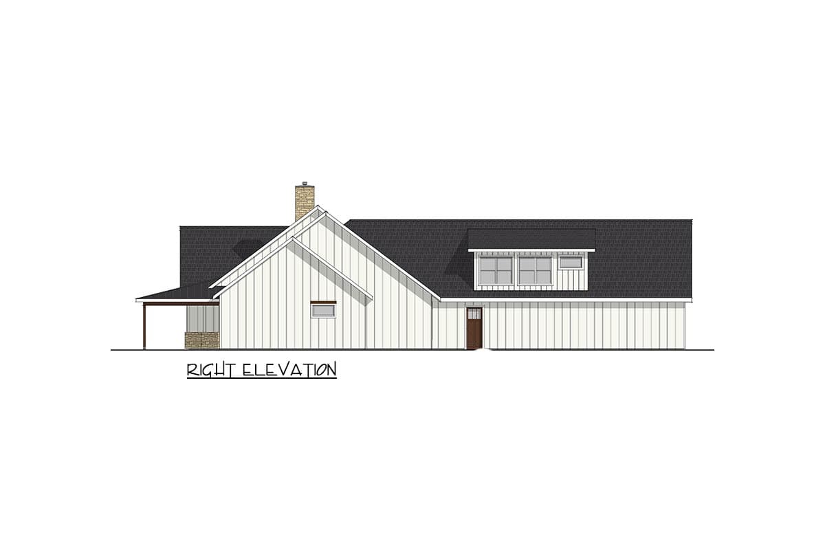Plan 405113FDC: Spacious New American House Plan with First Floor Master and 3 Car Garage - Image #7 - Modern Farmhouse, New American