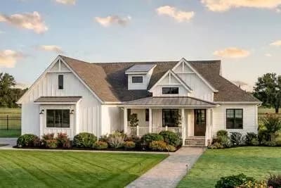 Modern Farmhouse House Plan with 3 Bedrooms Office and Optional Basement