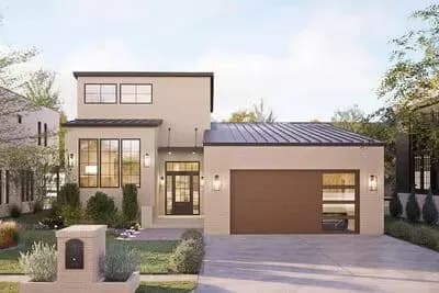 Stylish 3-Bedroom Modern House Plan with Loft and Outdoor Living