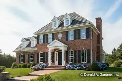 Traditional Brick House Plan with 3 Bedrooms and Flexible Bonus Room