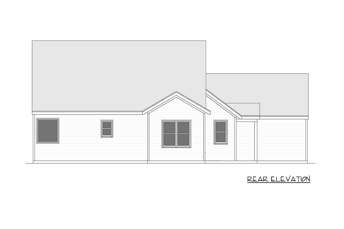 Plan 750033LDG: Craftsman Modern Farmhouse House Plan with 3 Beds and 2 Car Garage - Image #7 - Country, Craftsman, Modern Farmhouse