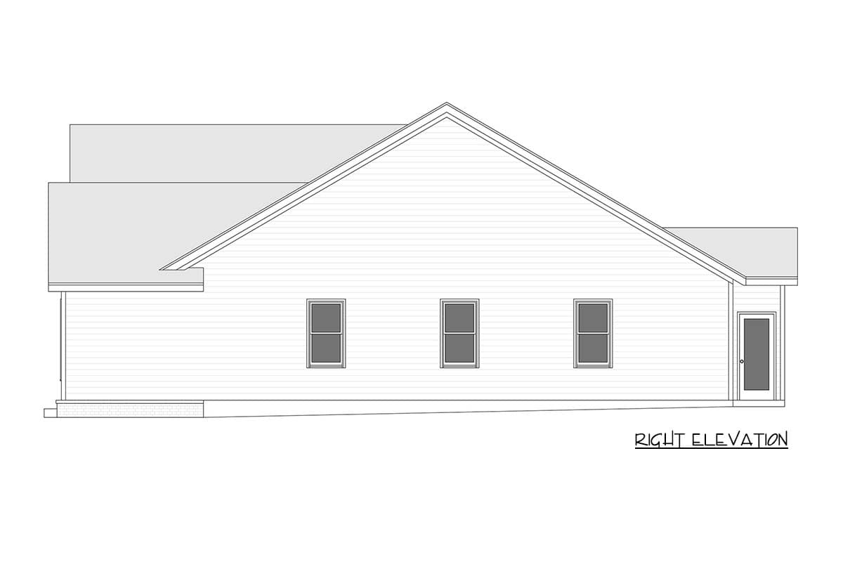 Plan 750033LDG: Craftsman Modern Farmhouse House Plan with 3 Beds and 2 Car Garage - Image #8 - Country, Craftsman, Modern Farmhouse
