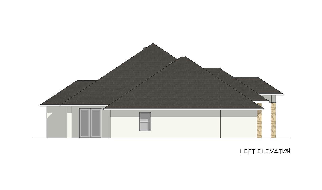 Plan 405116FDC: French Country Ranch House Plan with Open Flow and Library - Image #22 - European, French Country, Ranch