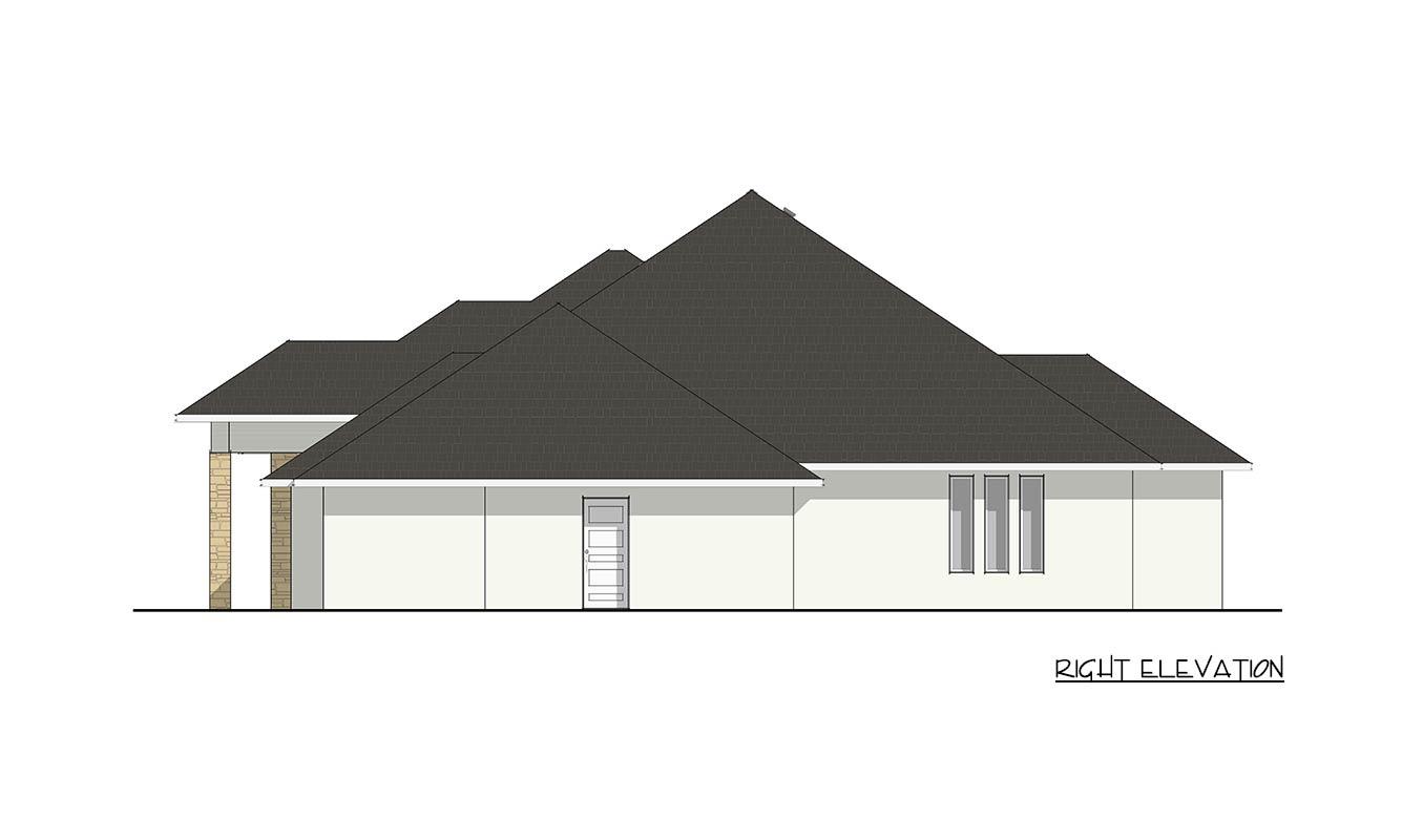 Plan 405116FDC: French Country Ranch House Plan with Open Flow and Library - Image #24 - European, French Country, Ranch