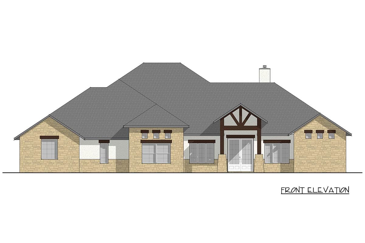 Plan 405117FDC: Hill Country Plan with 4 Bedrooms and 3-Car Garage - Image #49 - Hill Country, Traditional