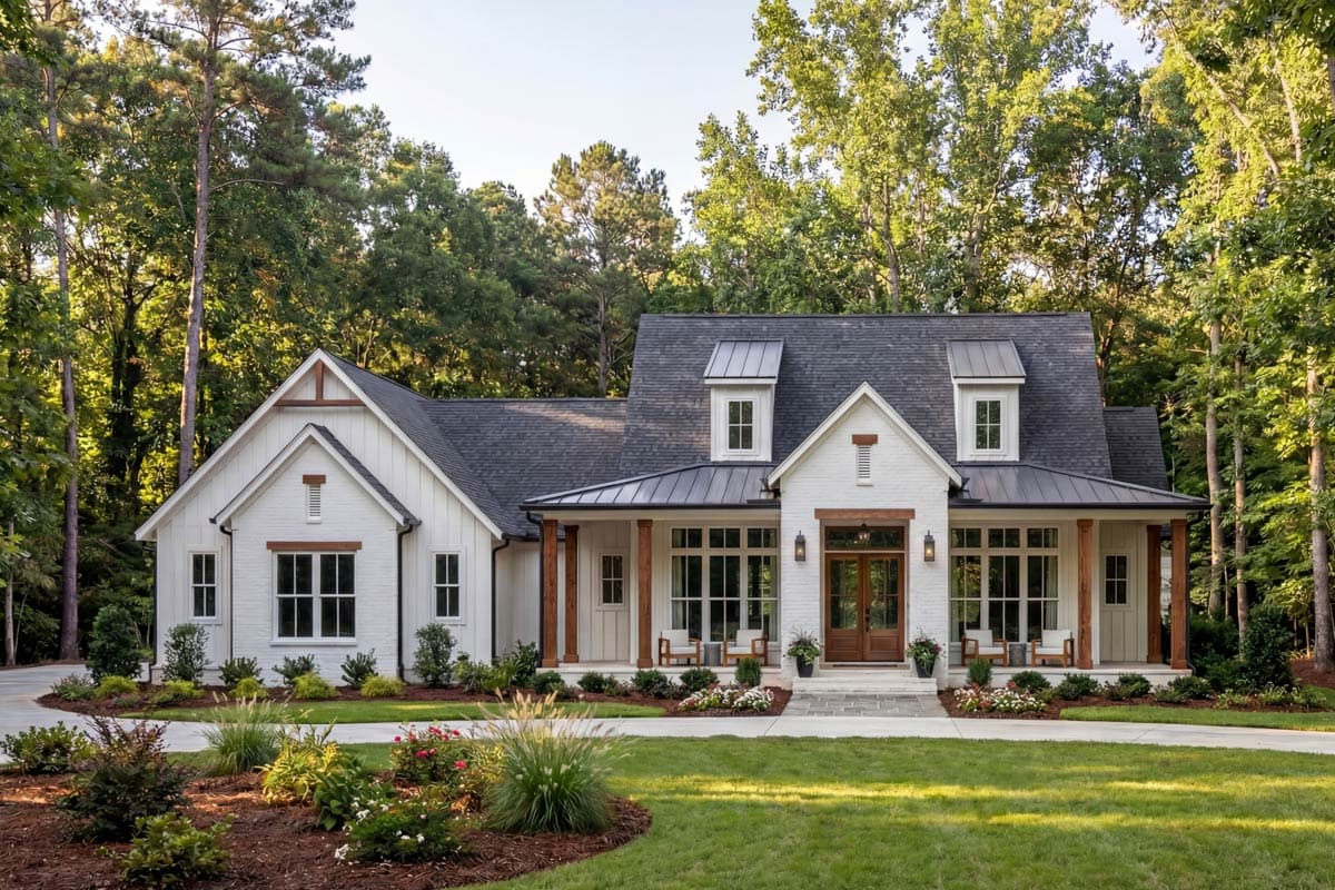 Plan 52035HZ: Spacious Modern Farmhouse House Plan with 3 Bedrooms and Outdoor Kitchen - Image #4 - Modern Farmhouse, Southern, Traditional, Transitional