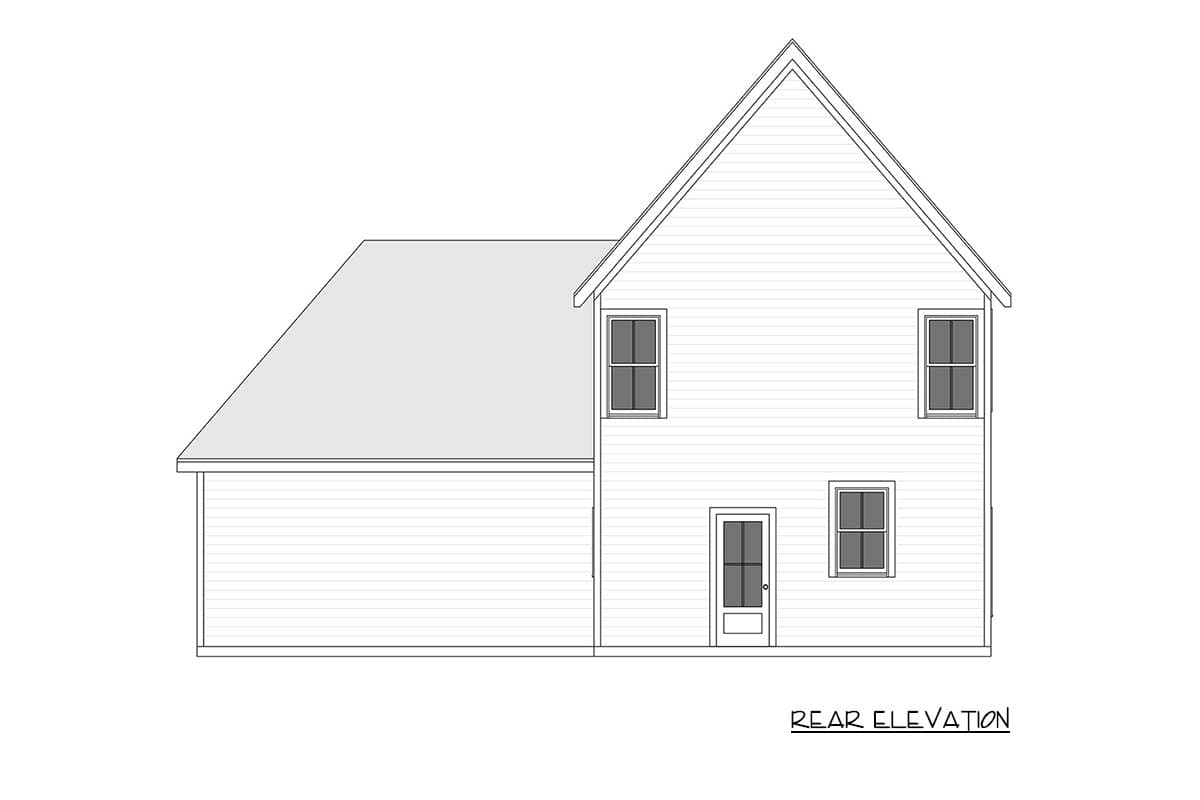 Plan 750034LDG: Farmhouse House Plan with Upstairs Master Suite and 2-Car Garage - Image #6 - Craftsman, Farmhouse