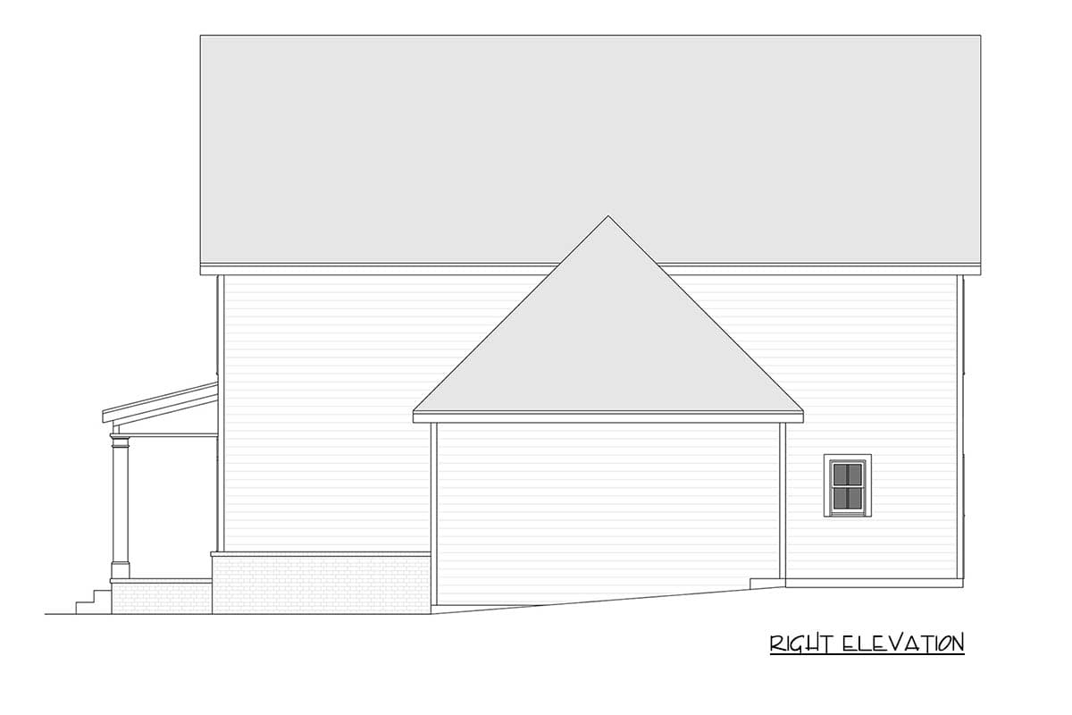 Plan 750034LDG: Farmhouse House Plan with Upstairs Master Suite and 2-Car Garage - Image #7 - Craftsman, Farmhouse