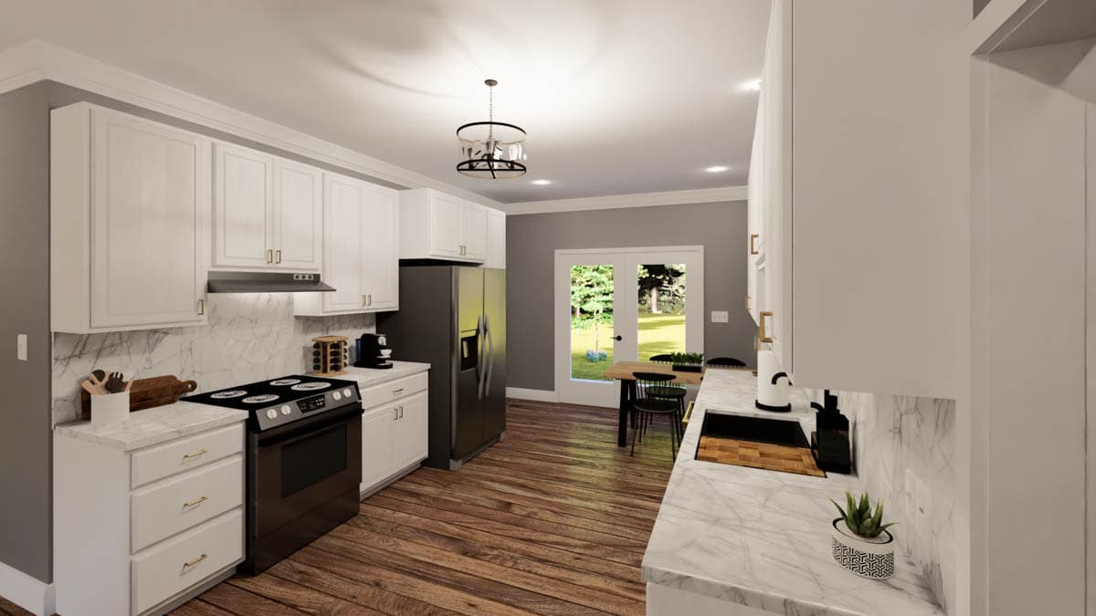 Plan 25078DH:  Country Ranch House Plan with 3 Split Bedrooms - Image #6 - Country, Ranch, Traditional