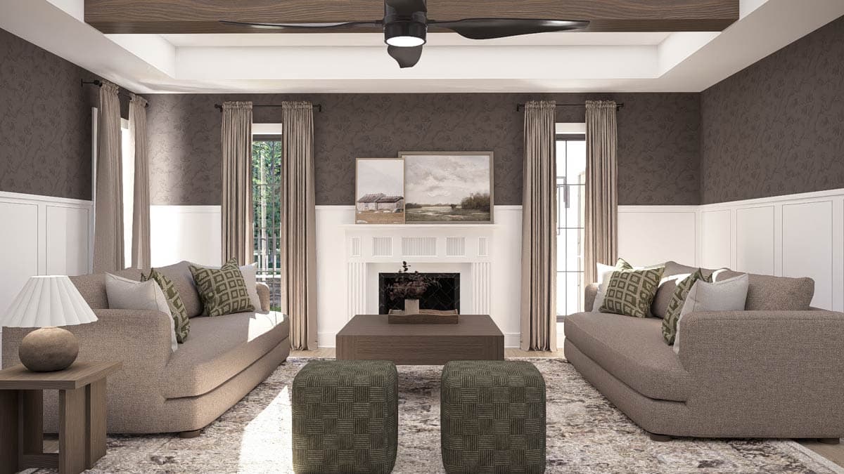 Plan 623614DJ: Luxury French Country House Plan with 4 Bedrooms and 3 Car Garage - Image #12 - European, French Country