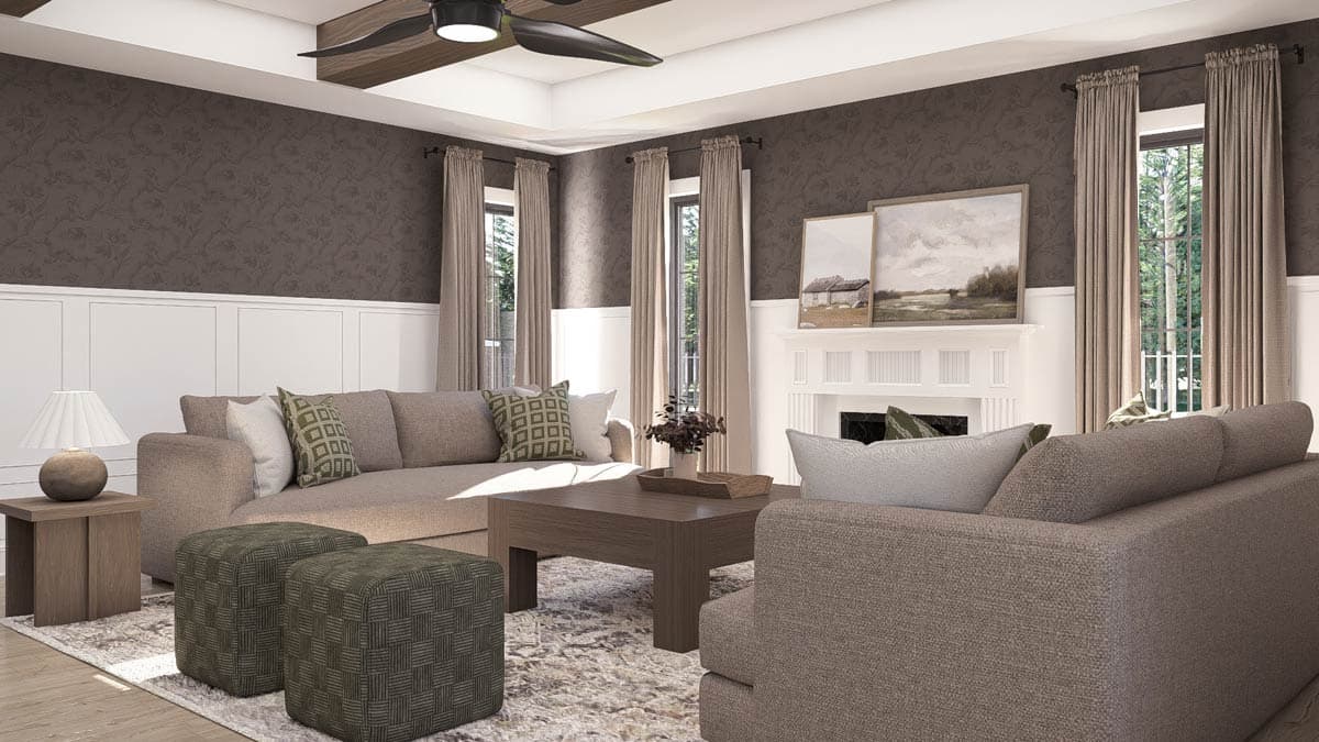 Plan 623614DJ: Luxury French Country House Plan with 4 Bedrooms and 3 Car Garage - Image #13 - European, French Country