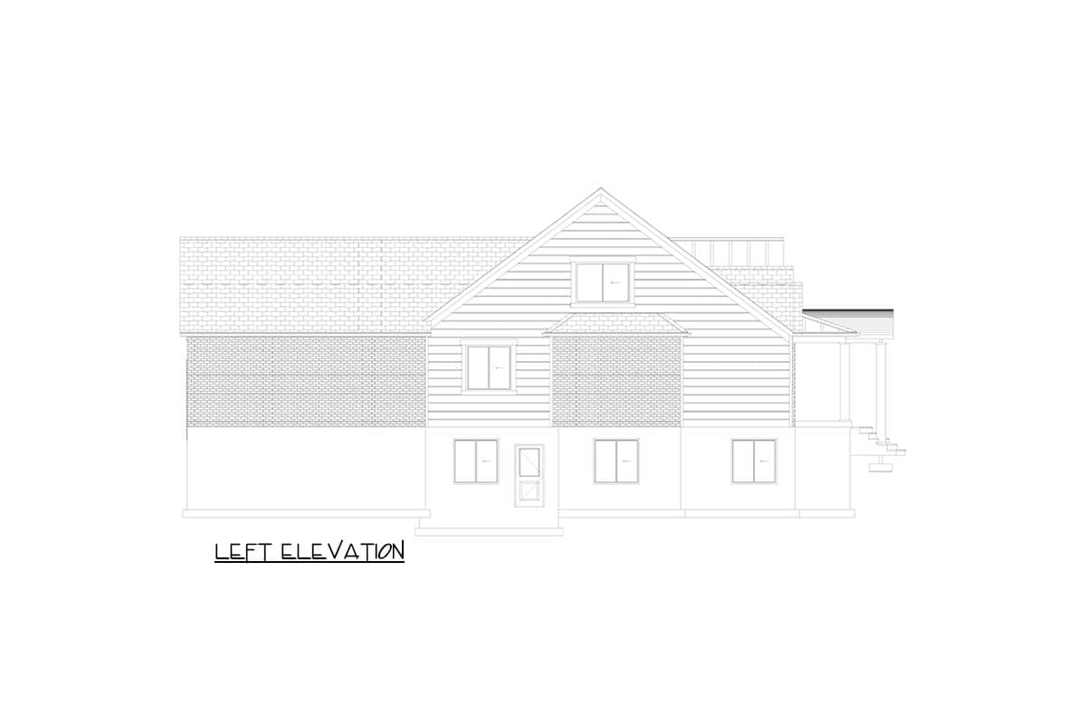 Plan 61737UT: Craftsman Farmhouse House Plan with Vaulted Living and Rear Garage - Image #26 - Craftsman, Farmhouse, Traditional