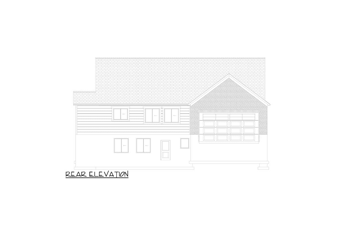 Plan 61737UT: Craftsman Farmhouse House Plan with Vaulted Living and Rear Garage - Image #27 - Craftsman, Farmhouse, Traditional