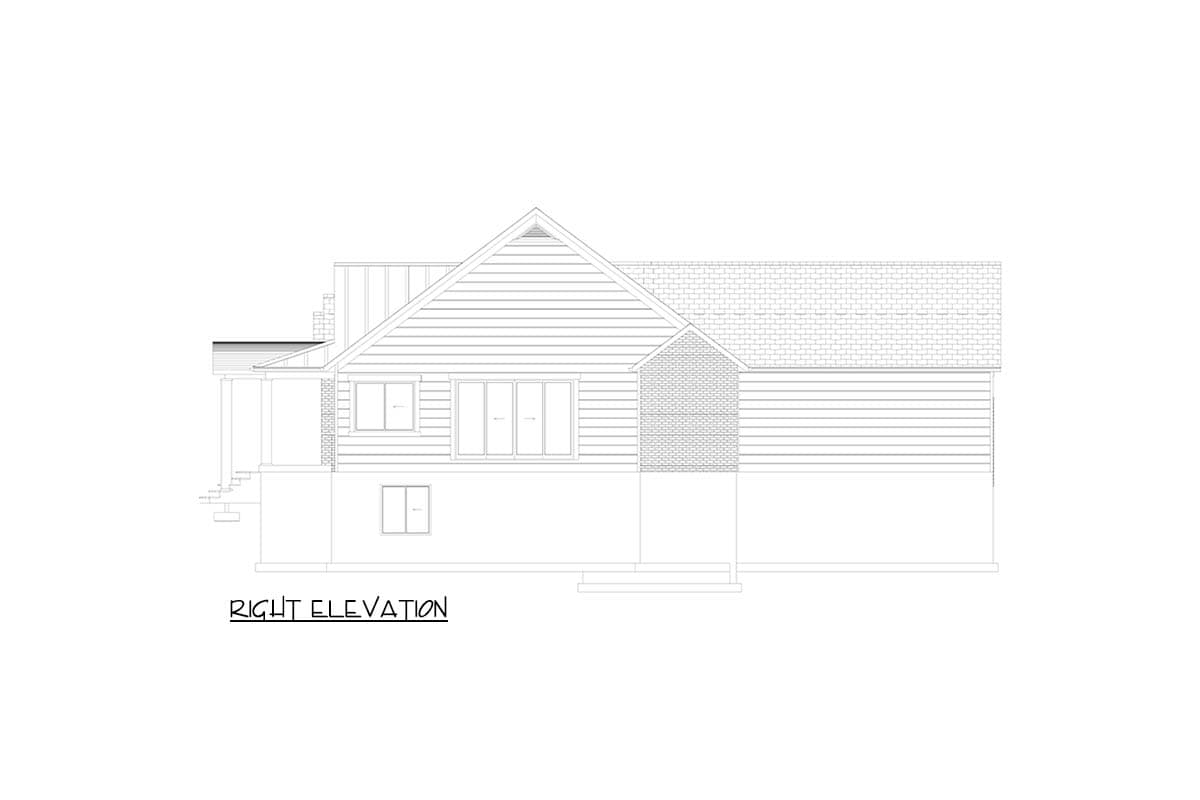 Plan 61737UT: Craftsman Farmhouse House Plan with Vaulted Living and Rear Garage - Image #28 - Craftsman, Farmhouse, Traditional