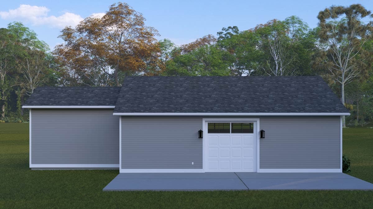 Plan 61738UT: Traditional Three-Car Garage House Plan with Workshop or Rec Room - Image #11 - Traditional