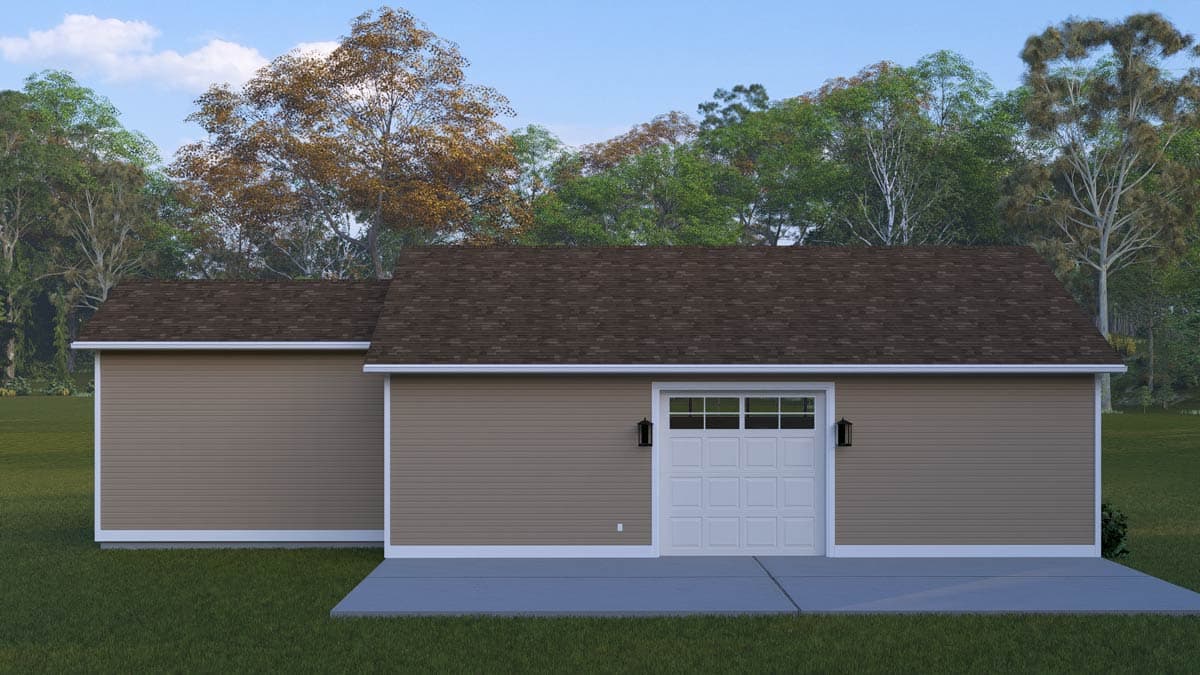 Plan 61738UT: Traditional Three-Car Garage House Plan with Workshop or Rec Room - Image #13 - Traditional