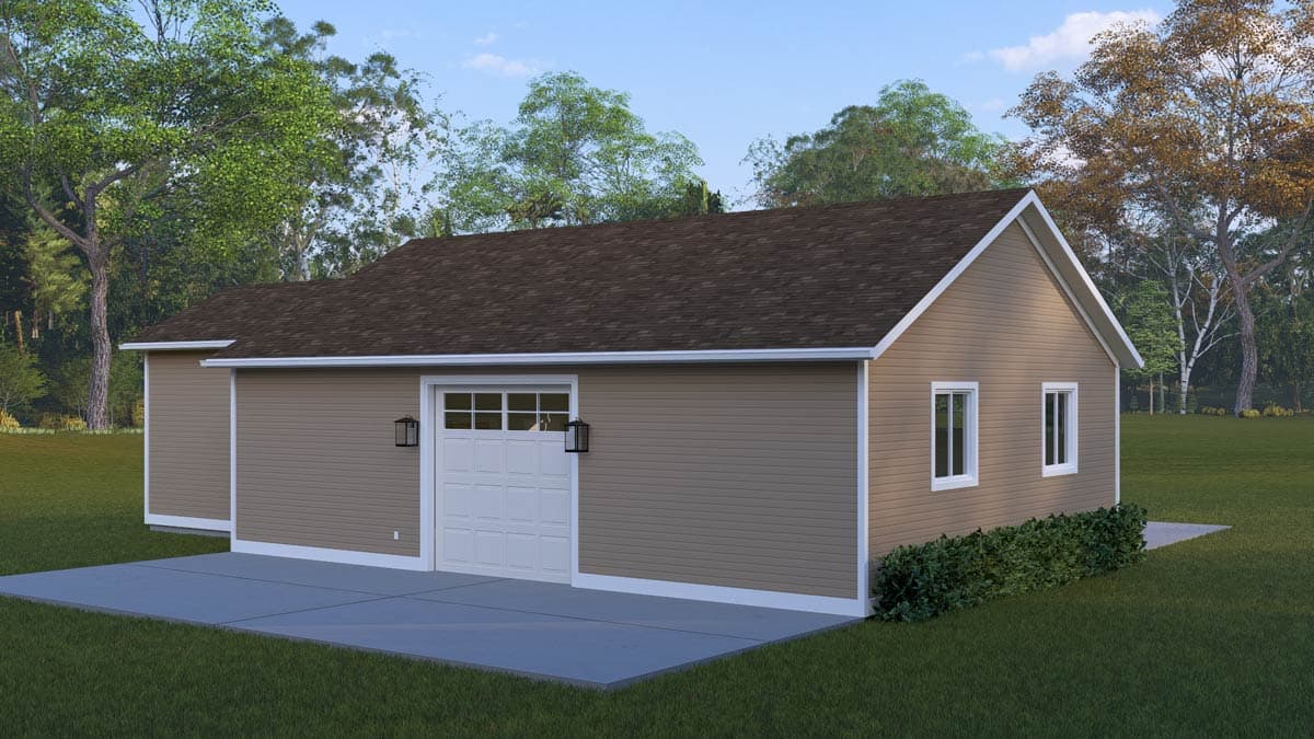 Plan 61738UT: Traditional Three-Car Garage House Plan with Workshop or Rec Room - Image #14 - Traditional