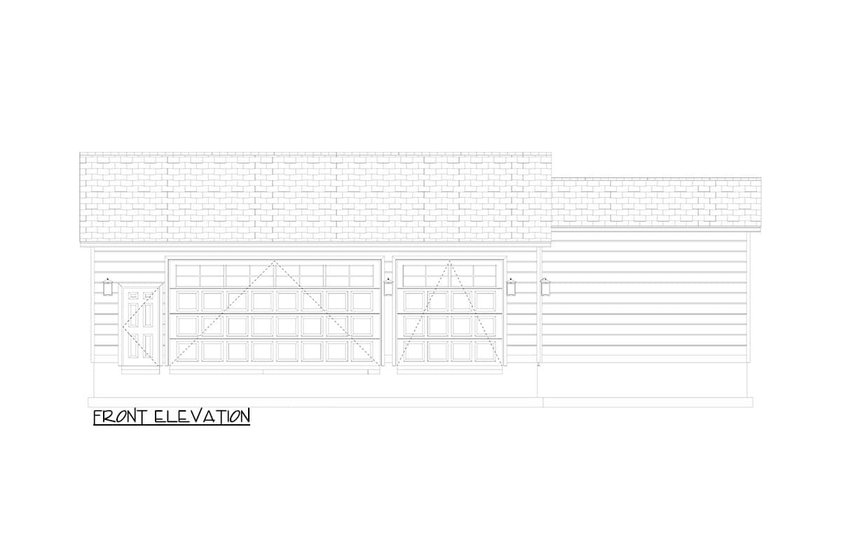 Plan 61738UT: Traditional Three-Car Garage House Plan with Workshop or Rec Room - Image #16 - Traditional