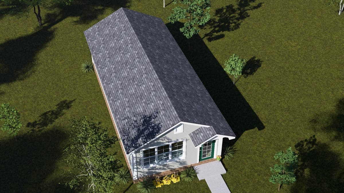 Plan 52536WM: Compact Country House Plan with Open Living and Private Bedroom - Image #16 - Country, Traditional