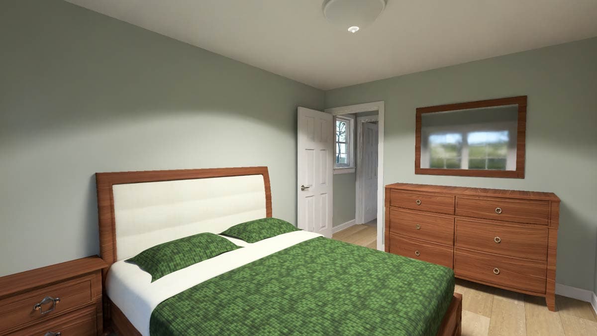 Plan 52536WM: Compact Country House Plan with Open Living and Private Bedroom - Image #14 - Country, Traditional