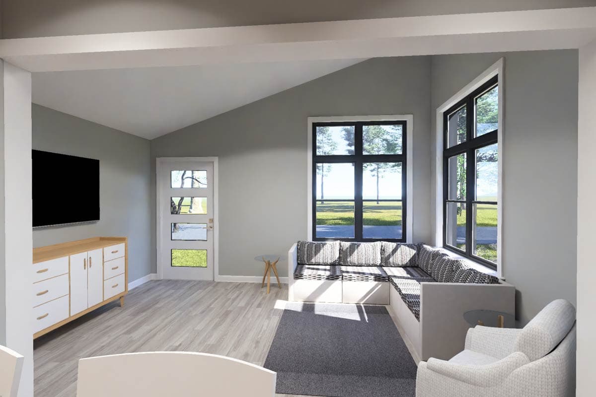 Plan 52537WM: Compact Modern House Plan with Efficient Layout and Private Retreat - Image #9 - Contemporary, Modern