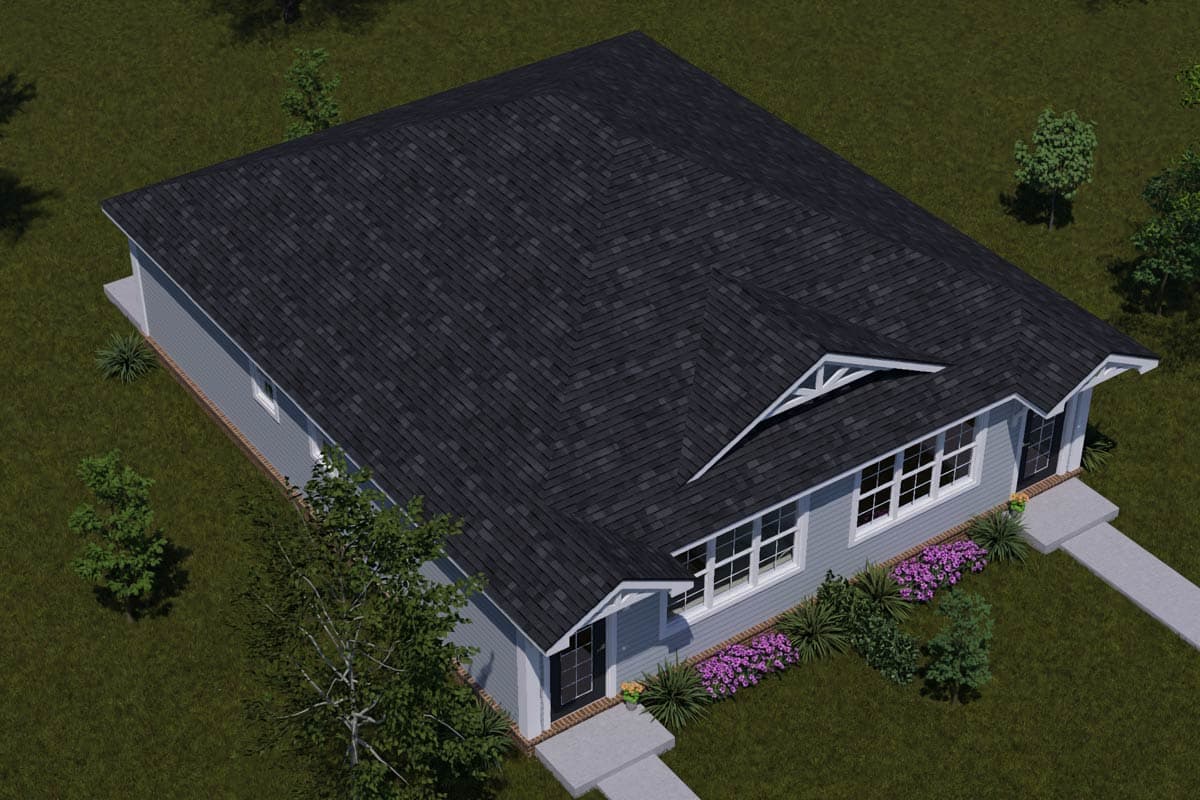 Plan 52538WM: Traditional Duplex House Plan with Symmetrical Layout and Walk-In Pantry - Image #14 - Traditional