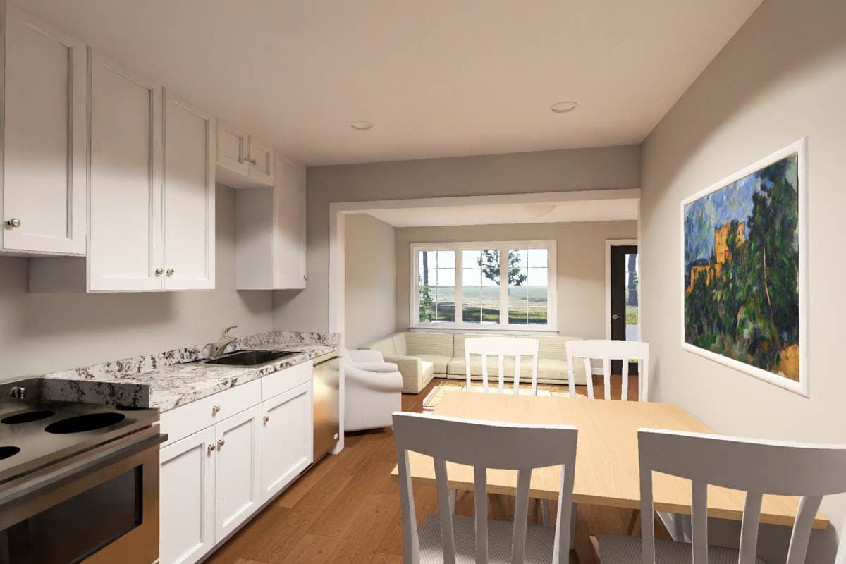 Plan 52538WM: Traditional Duplex House Plan with Symmetrical Layout and Walk-In Pantry - Image #11 - Traditional