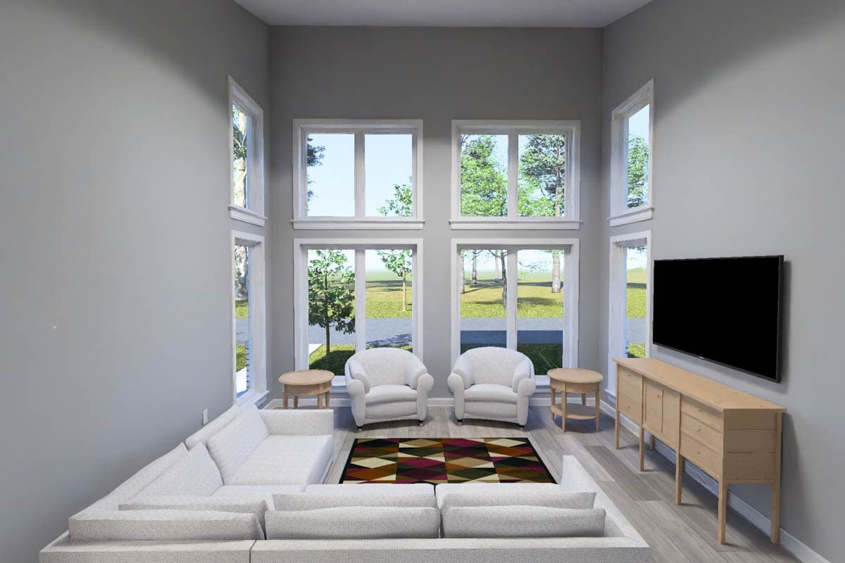 Plan 52542WM: Contemporary Modern House Plan with Open Flow and Pantry Storage - Image #10 - Contemporary, Modern