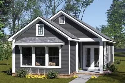Country Ranch House Plan with Walk-In Pantry and Front Porch