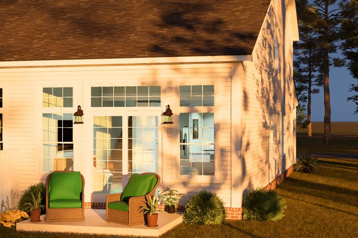 Plan 52544WM: Country Duplex House Plan with Upstairs Master Suite and Front Porch - Image #8 - Country, Traditional