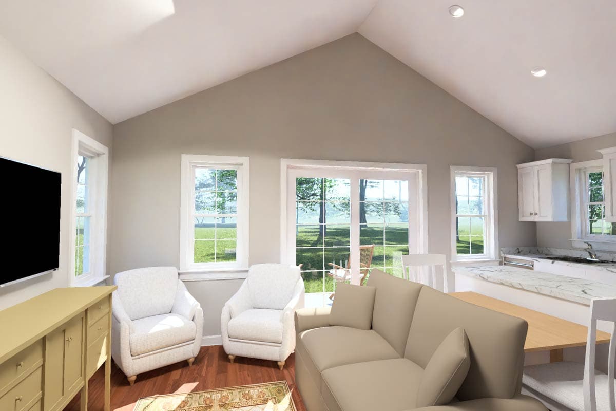 Plan 52545WM: Charming Cottage House Plan with Compact Layout and Bright Living - Image #9 - Cottage, Country, Shingle