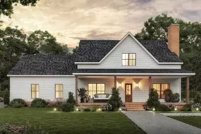 Modern Farmhouse House Plan with Spacious Loft and Custom Bonus Room