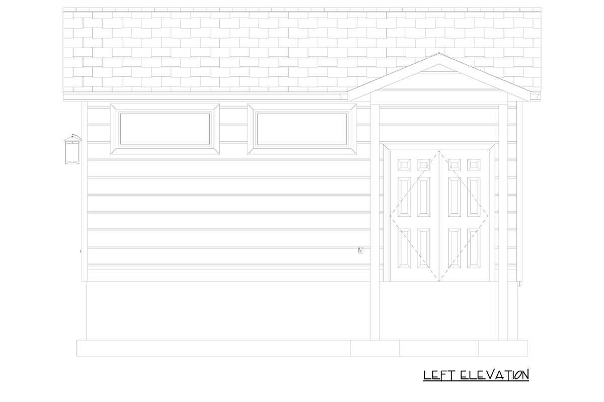 Plan 61739UT: Traditional One Car Detached Garage House Plan with Side Porch - Image #8 - Traditional