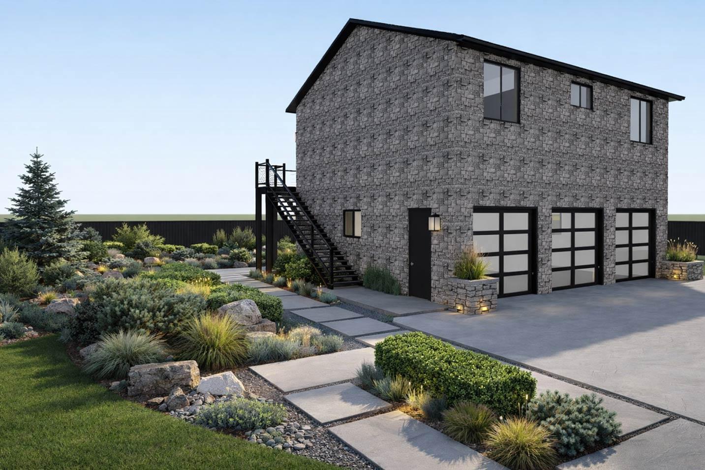 Plan 61740UT: Traditional House Plan with Two Bedrooms and Three Car Garage - Image #7 - Traditional