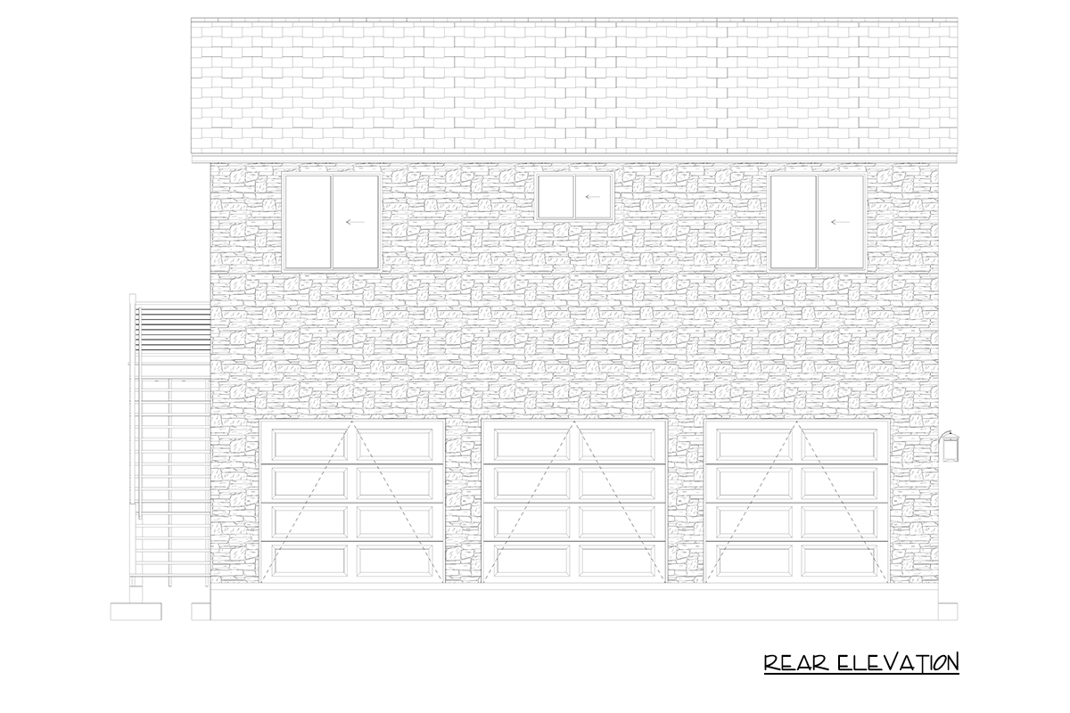 Plan 61740UT: Traditional House Plan with Two Bedrooms and Three Car Garage - Image #15 - Traditional
