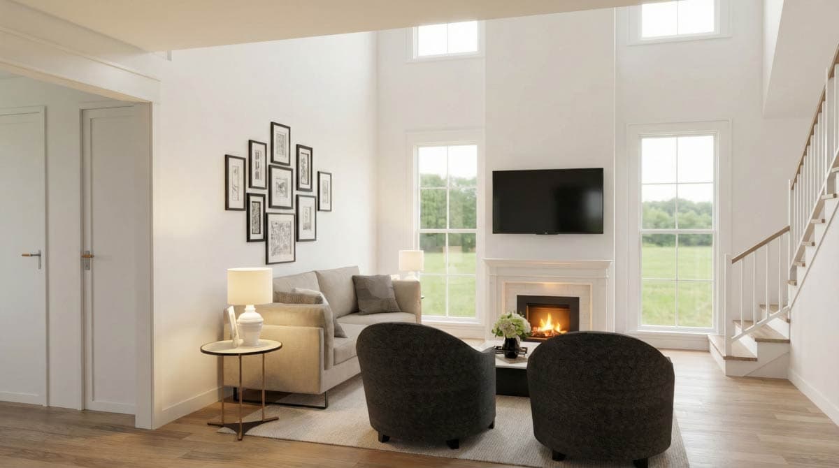 Plan 70963MK: Modern Farmhouse House Plan with Loft, Bonus Room, and Rear Porch - Image #7 - Farmhouse