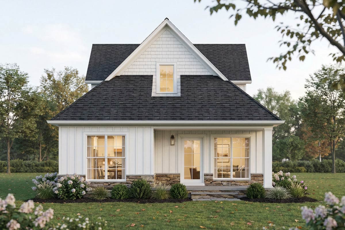 Plan 70963MK: Modern Farmhouse House Plan with Loft, Bonus Room, and Rear Porch - Image #14 - Farmhouse
