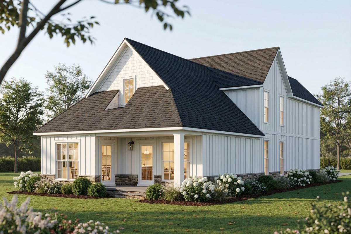 Plan 70963MK: Modern Farmhouse House Plan with Loft, Bonus Room, and Rear Porch - Image #12 - Farmhouse