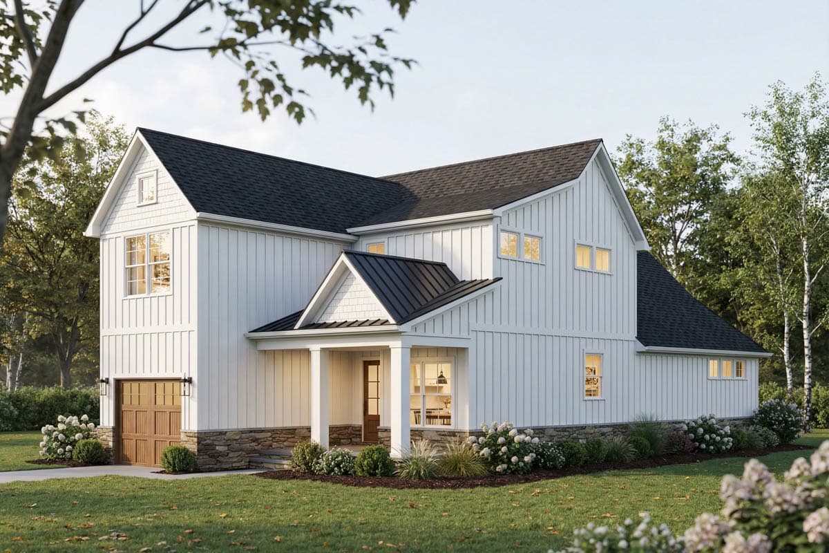 Plan 70963MK: Modern Farmhouse House Plan with Loft, Bonus Room, and Rear Porch - Image #13 - Farmhouse