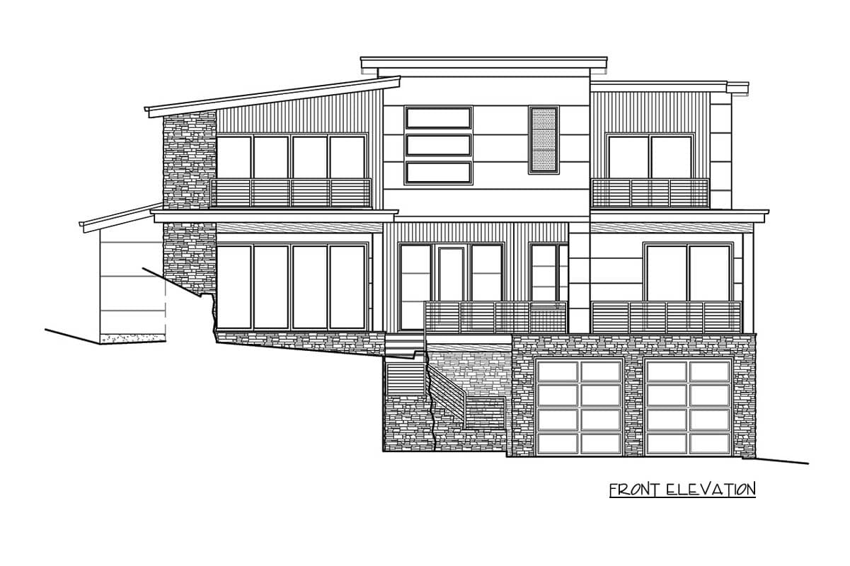 Plan 230013JD: Sleek Modern Contemporary  House Plan with 4 Beds and Multi-Level Decks - Image #37 - Contemporary, Modern, Mountain