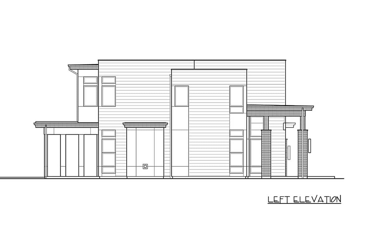 Plan 230014JD: Modern 5 Bedroom House Plan with 4 Baths and Roof Deck - Image #5 - Contemporary, Modern, Northwest