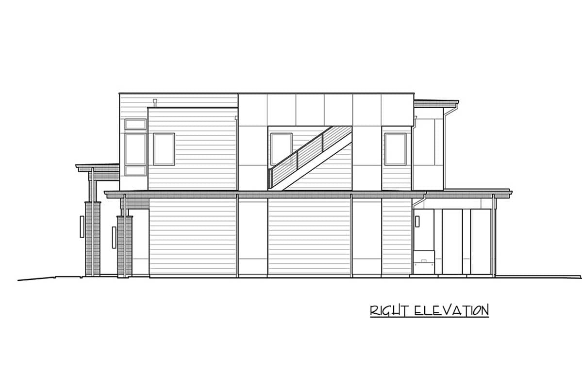 Plan 230014JD: Modern 5 Bedroom House Plan with 4 Baths and Roof Deck - Image #7 - Contemporary, Modern, Northwest